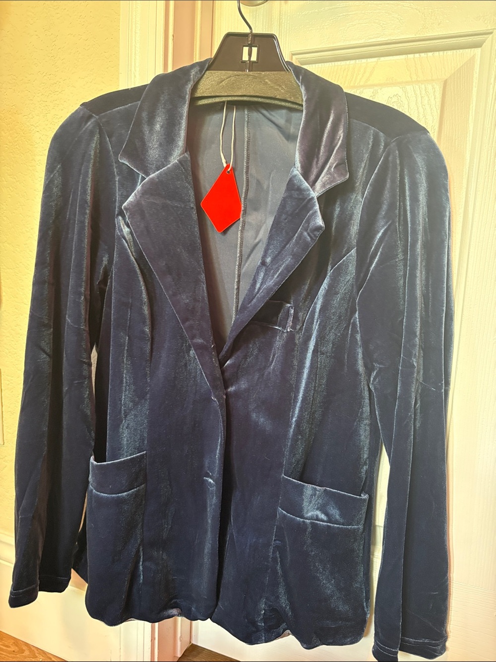 Velvet Blazer Jacket - Blue
